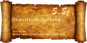 Sternlicht Szilvia névjegykártya